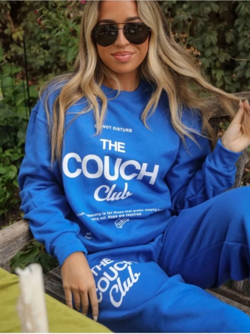 Charlie Southern Couch Club Sweatshirt & Pant SET in Blue